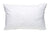A DOWNLITE White Goose Feather Pillow, featuring a clean and smooth cover, isolated on a pure white background, suggesting comfort and simplicity.