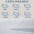 An infographic showing mattress sizes labeled from smallest to largest: twin, twin xl, full, queen, and king, with corresponding dimensions. Below is an image of a white waterproof Pillowtex Deluxe Mattress Protector fitted on a